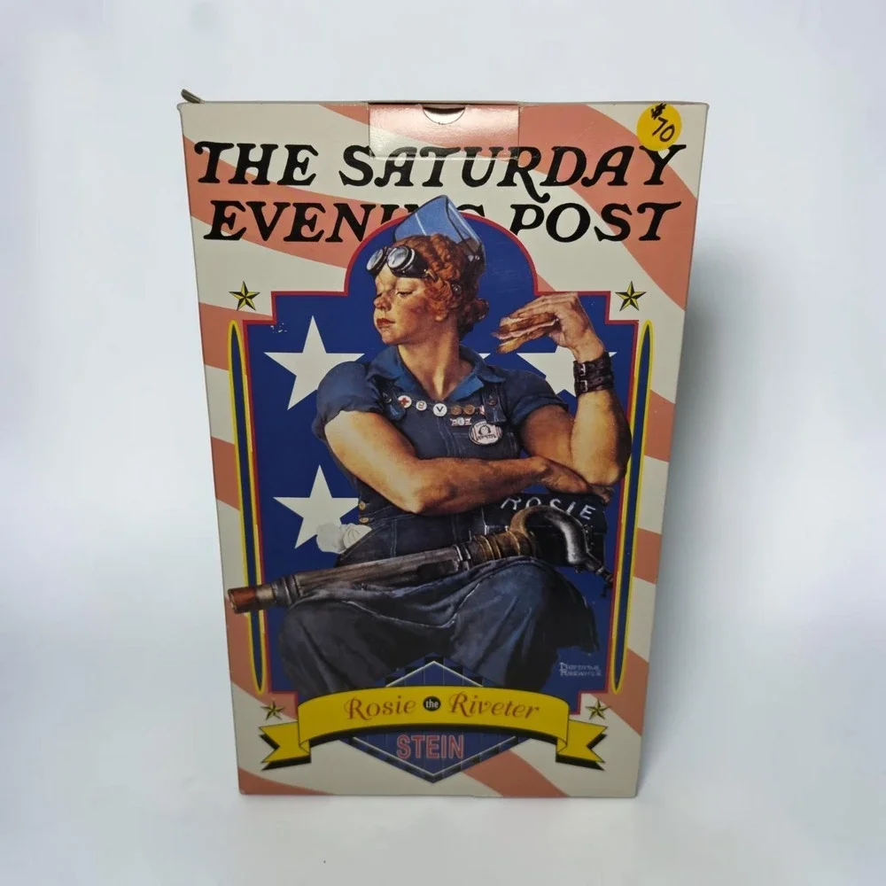 Rosie the Riveter Collectible Beer Stein Norman Rockwell w/ COA New in Box